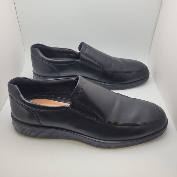 Ecco S Lite Hybrid Black Leather Slip On Shoes Loafers Comfort Work Minimalist main image 7